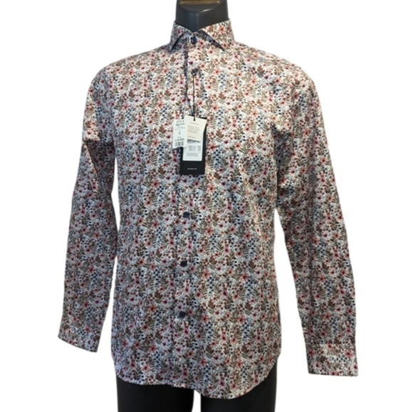 Nwt Martinique pink floral button front shirt small - Picture 2 of 10